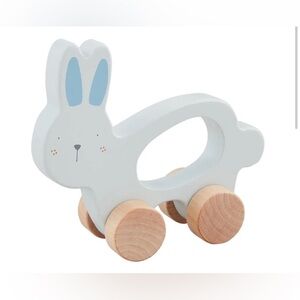 New MudPie Wood Bunny toy bundle
